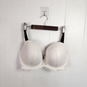 Victoria's Secret Dream Angels Lined Underwire White Lace Bra Lingerie 36DDD